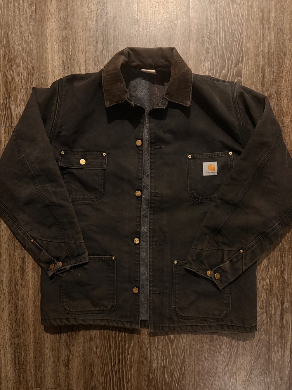 Vintage Carhartt Brown Duck Detroit Jacket - Men's Work Coat Large